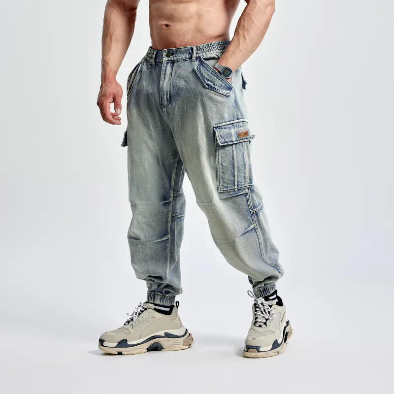 LUJIAMEN Jeans Men Denim Blue-2
