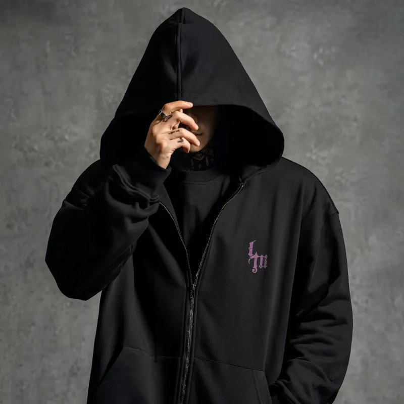 LUJIAMEN Sweatshirt Unisex Black-3