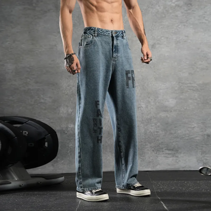 LUJIAMEN Jeans Unisex Blue-3