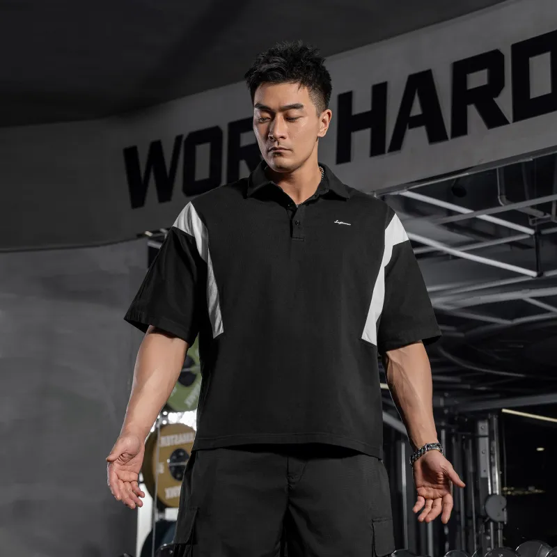 LUJIAMEN Polo Shirt Unisex Black-3