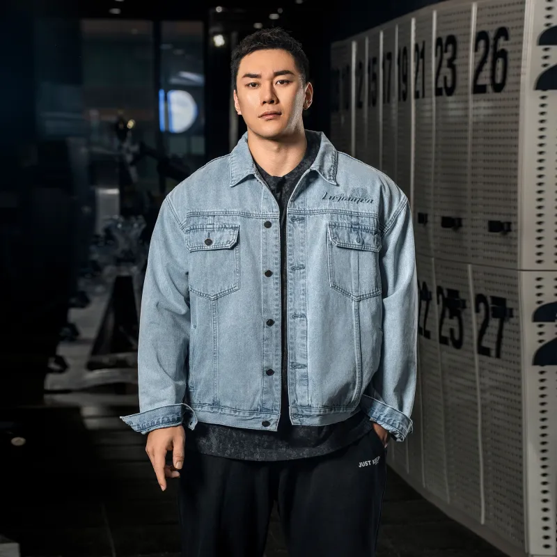 LUJIAMEN x XILU,LIANMINGKUAN Denim Jacket Unisex Light Blue-2