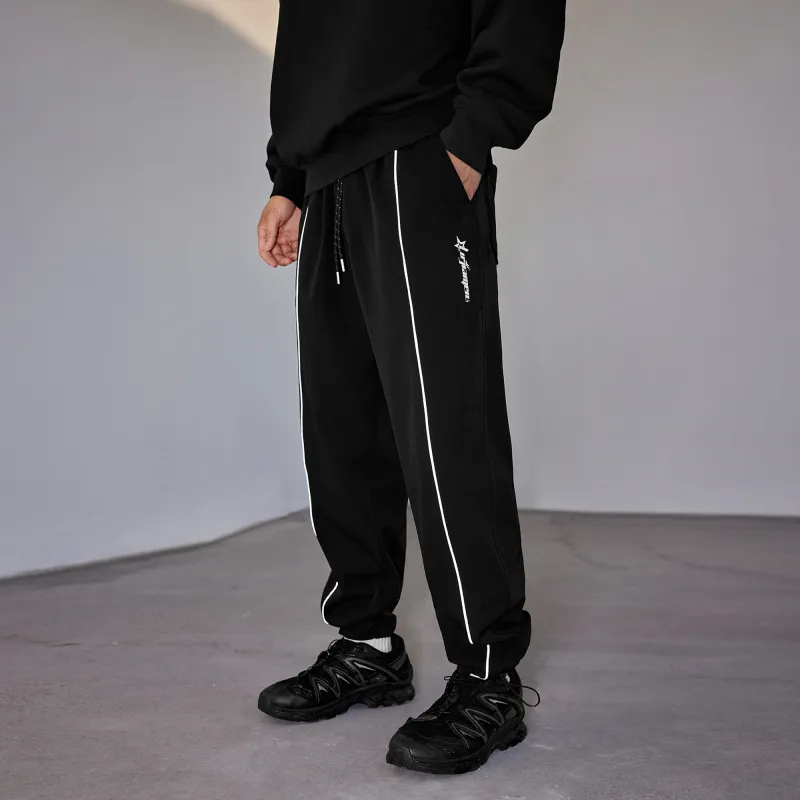 LUJIAMEN Casual Pants Men Black Choose According To Size Chart-2