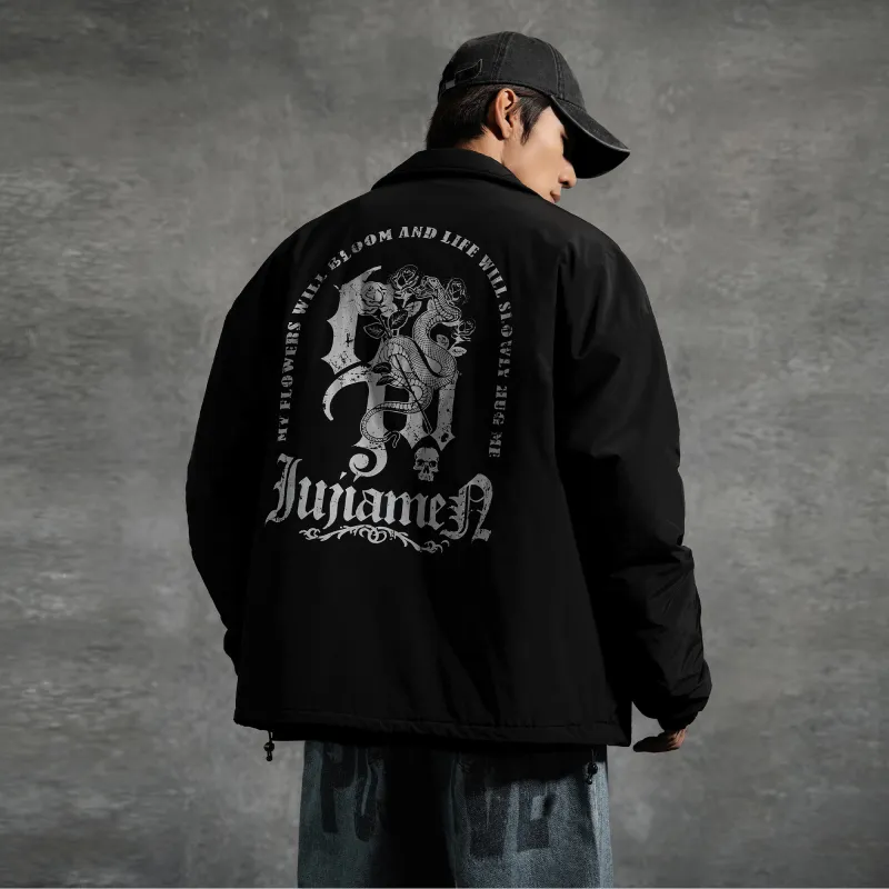 LUJIAMEN Puffer Jacket Unisex Black-4