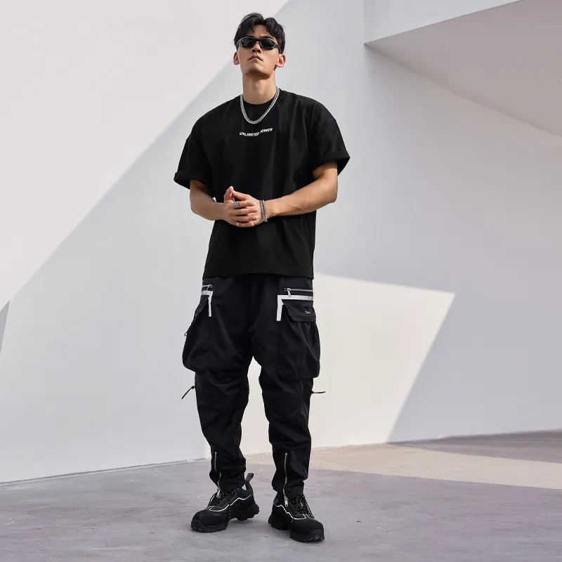 LUJIAMEN Cargo Pants Men Black Choose According To Size Chart-2
