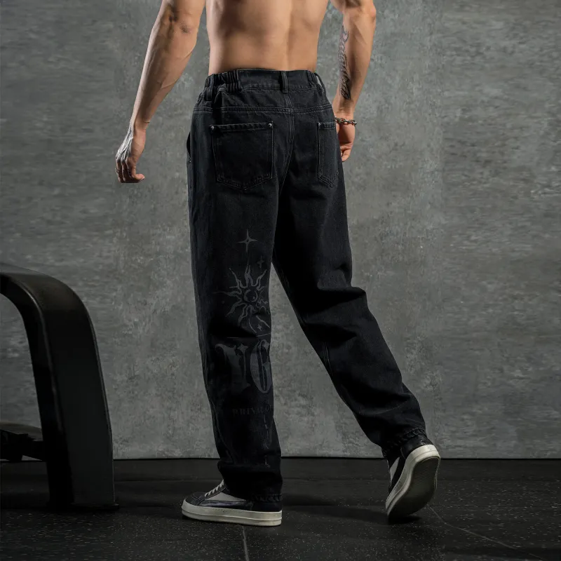 LUJIAMEN Jeans Early Autumn And Spring Unisex Black-7