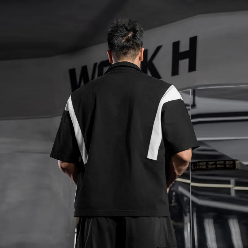 LUJIAMEN Polo Shirt Unisex Black-2