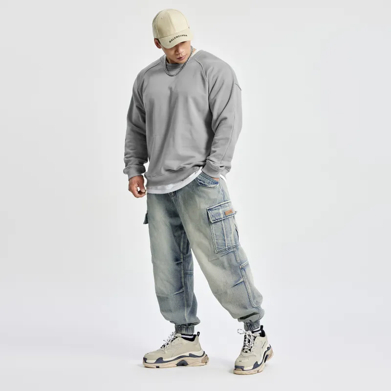 LUJIAMEN Jeans Men Denim Blue-4