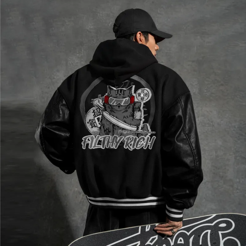LUJIAMEN Baseball Jacket Early Spring And Fall Unisex-11