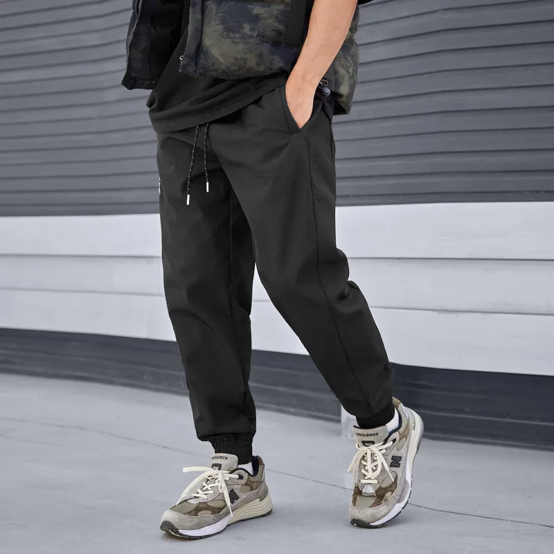 LUJIAMEN Casual Pants Unisex Black Choose According To Size Chart-4