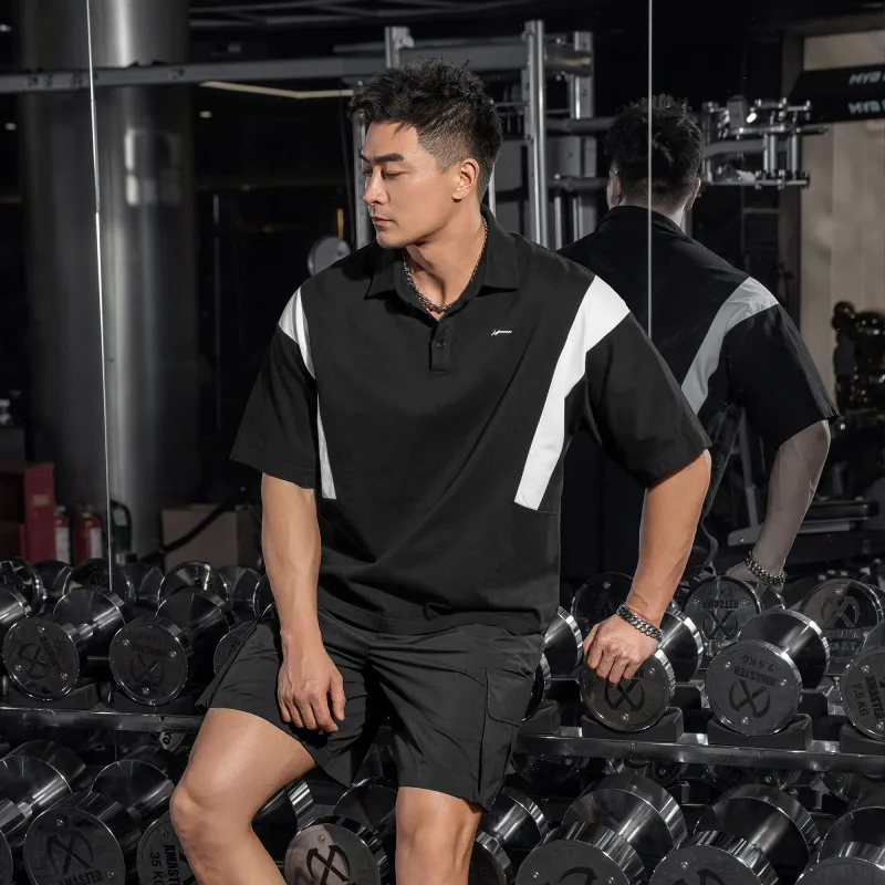 LUJIAMEN Polo Shirt Unisex Black-4