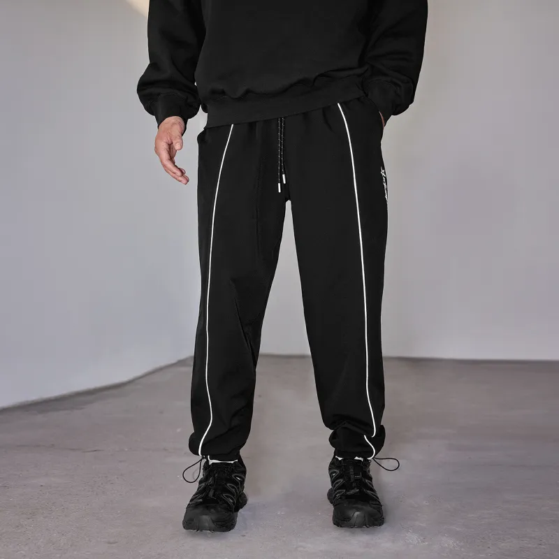 LUJIAMEN Casual Pants Men Black Choose According To Size Chart-4