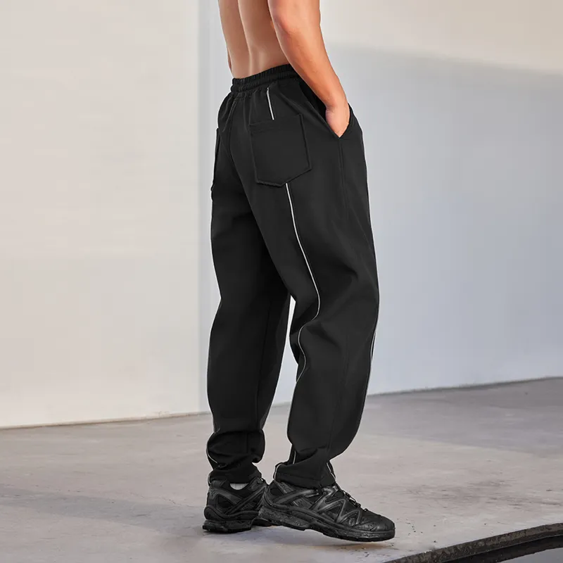 LUJIAMEN Casual Pants Men Black Choose According To Size Chart-3
