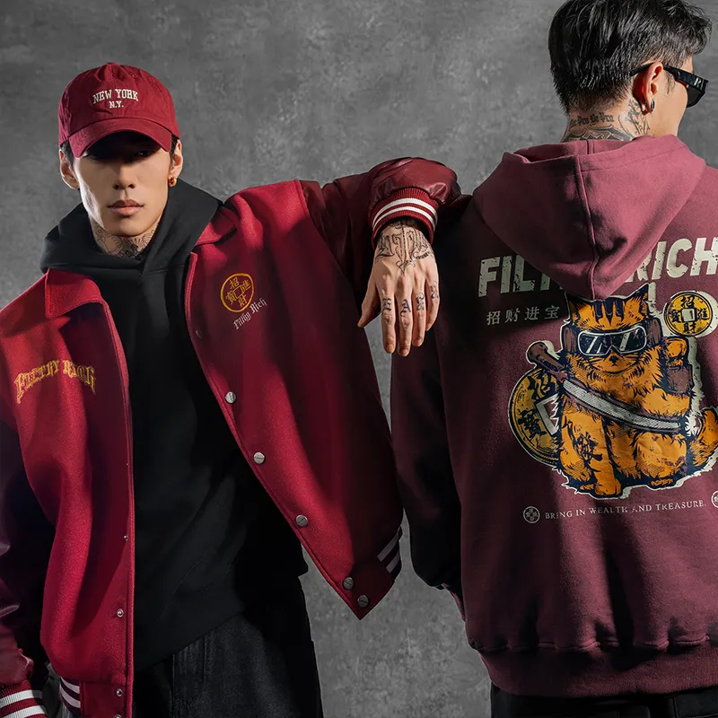 LUJIAMEN Baseball Jacket Early Spring And Fall Unisex-5