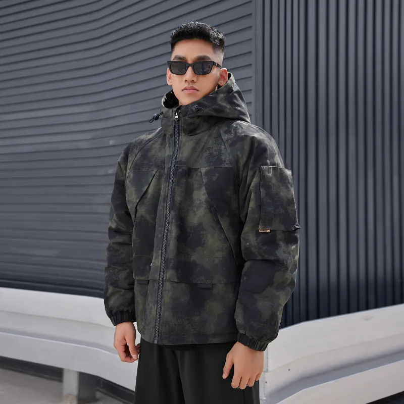 LUJIAMEN Puffer Jacket Unisex Camouflage-2