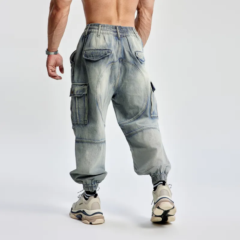 LUJIAMEN Jeans Men Denim Blue-3