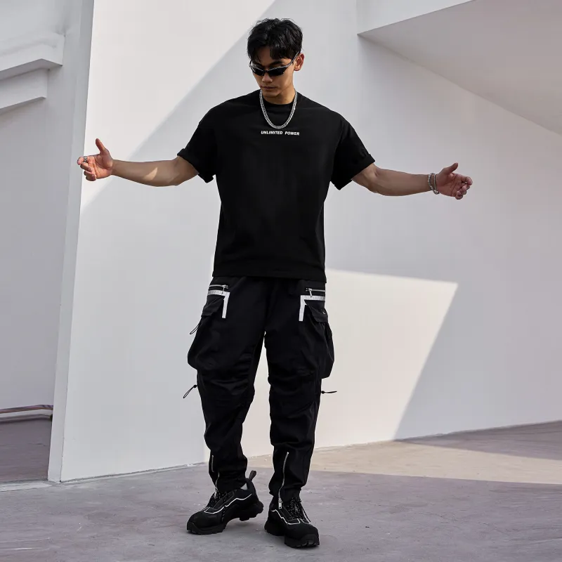 LUJIAMEN Cargo Pants Men Black Choose According To Size Chart-3