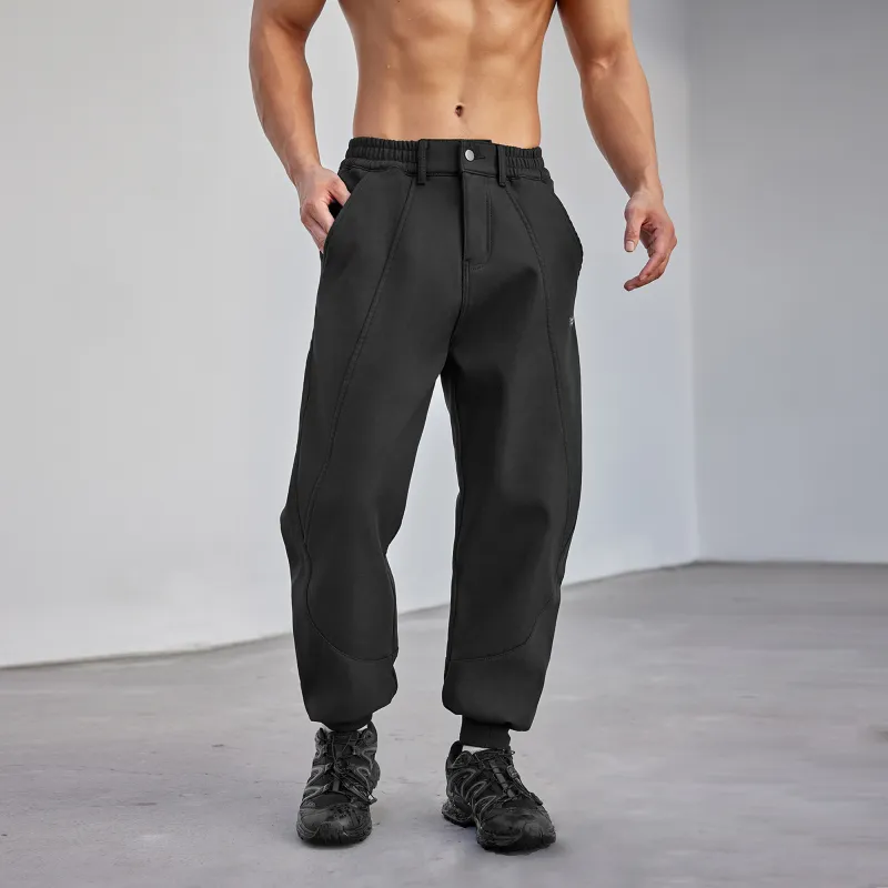 LUJIAMEN Knitted Sweatpants Men Black Choose According To Size Chart-2
