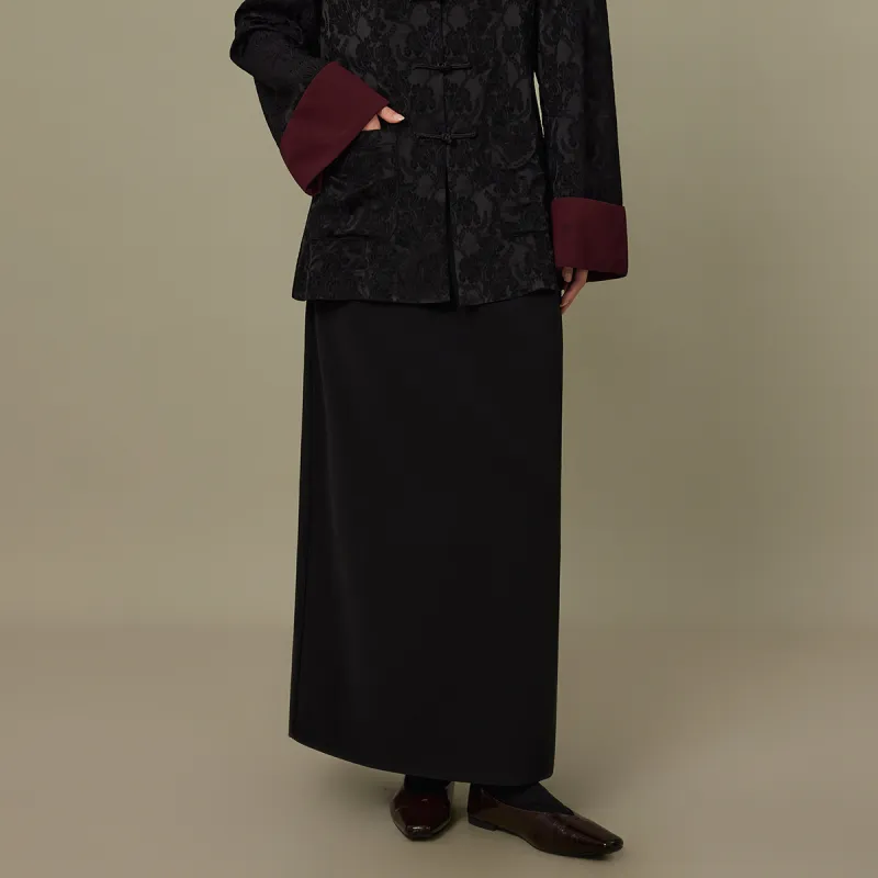 THE SEA LIFE Casual Long Skirt Women's Black Mage-3