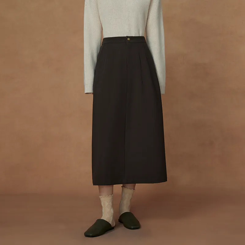 THE SEA LIFE Casual Long Skirt Women's Chestnut-2
