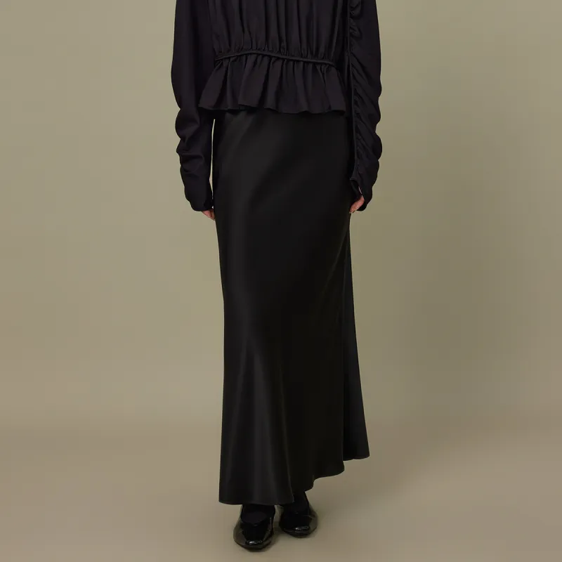 THE SEA LIFE Casual Long Skirt Women's Black Mage-2