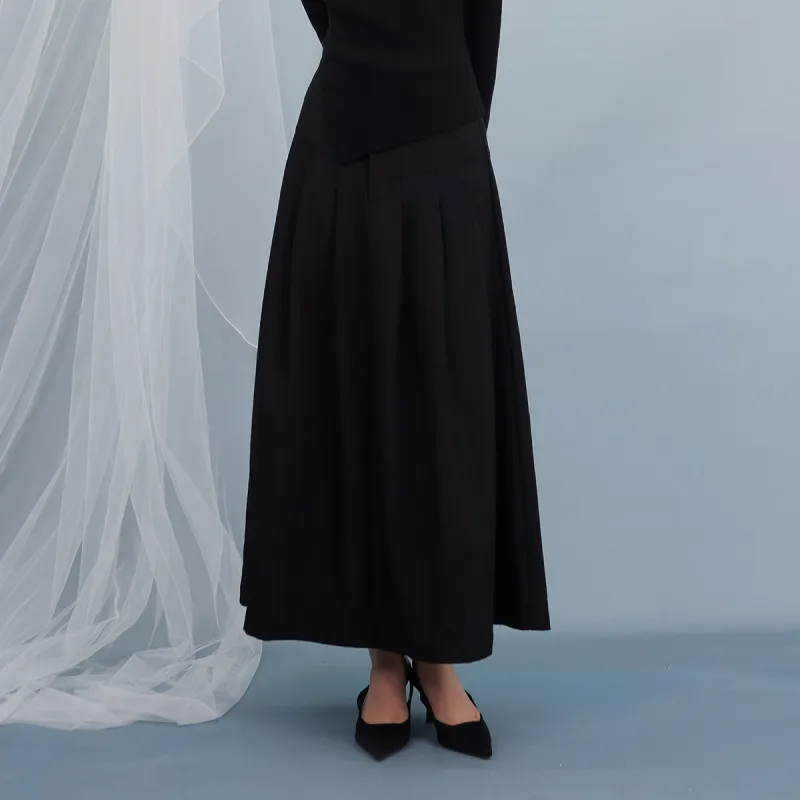 THE SEA LIFE Casual Long Skirt Women's Black Mage-2
