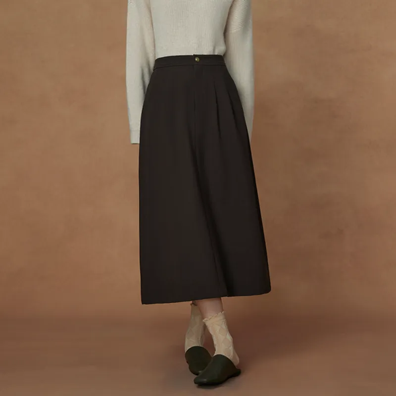 THE SEA LIFE Casual Long Skirt Women's Chestnut-3