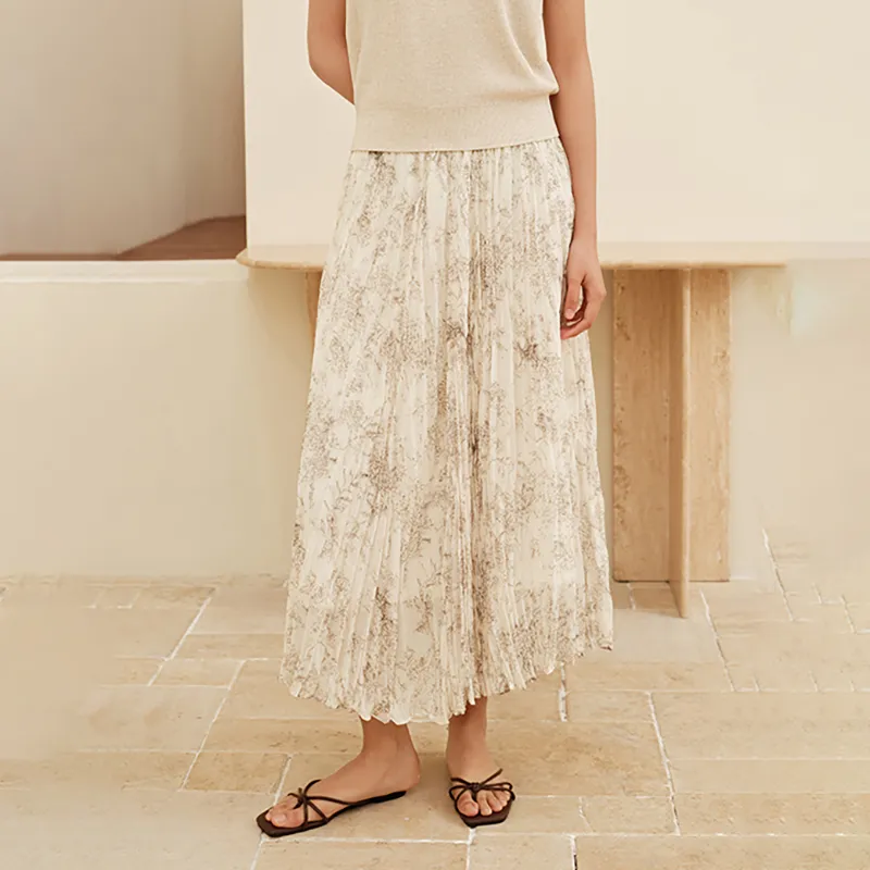 THE SEA LIFE Casual Long Skirt Women's Tea Brown-2
