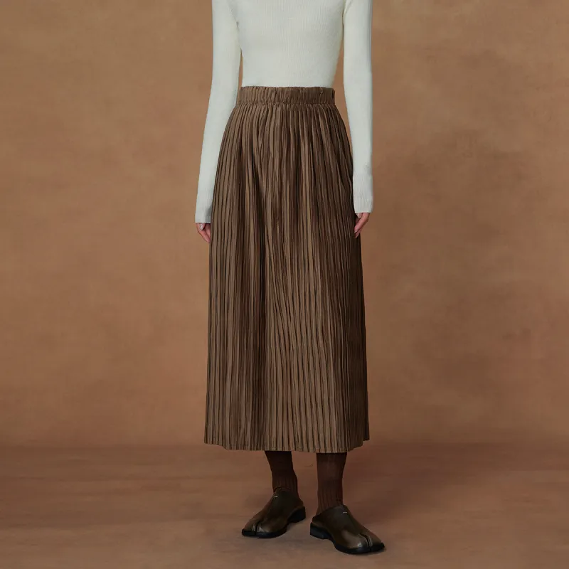THE SEA LIFE Casual Long Skirt Women's Tea Brown-2