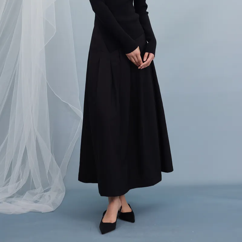 THE SEA LIFE Casual Long Skirt Women's Black Mage-4