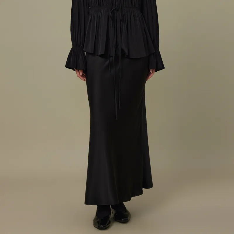 THE SEA LIFE Casual Long Skirt Women's Black Mage-3