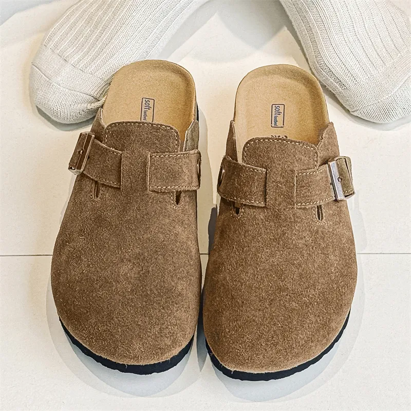 APRHE Rubber Sole Abrasion Resistant Slip Resistant Closed Toe Slippers Unisex-16