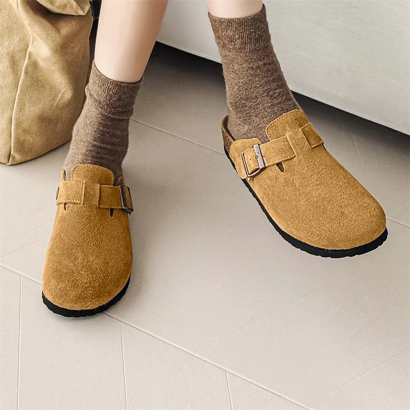 APRHE Rubber Sole Abrasion Resistant Slip Resistant Closed Toe Slippers Unisex-4