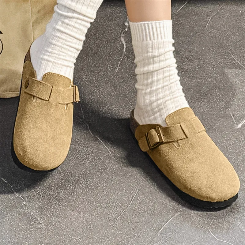 APRHE Rubber Sole Abrasion Resistant Slip Resistant Closed Toe Slippers Unisex-7