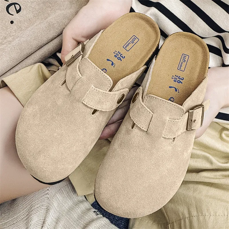 APRHE Rubber Sole Abrasion Resistant Slip Resistant Closed Toe Slippers Unisex-11
