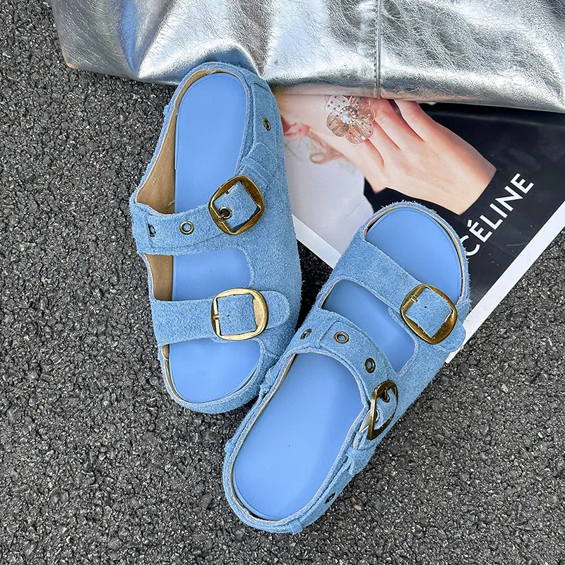 APRHE Rubber Sole Slip Resistant Abrasion Resistant Slide Slippers Women's-9