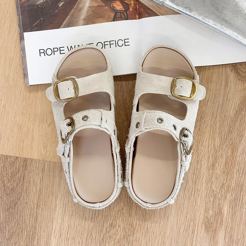 APRHE Rubber Sole Slip Resistant Abrasion Resistant Slide Slippers Women's-4