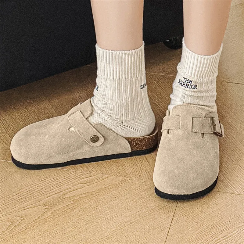 APRHE Rubber Sole Abrasion Resistant Slip Resistant Closed Toe Slippers Unisex-13