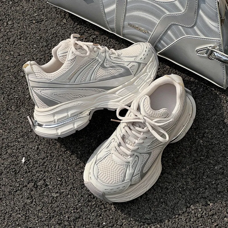 APRHE Anti Slip And Wear Resistant Height Increasing Low Top Chunky Sneakers Women's-17