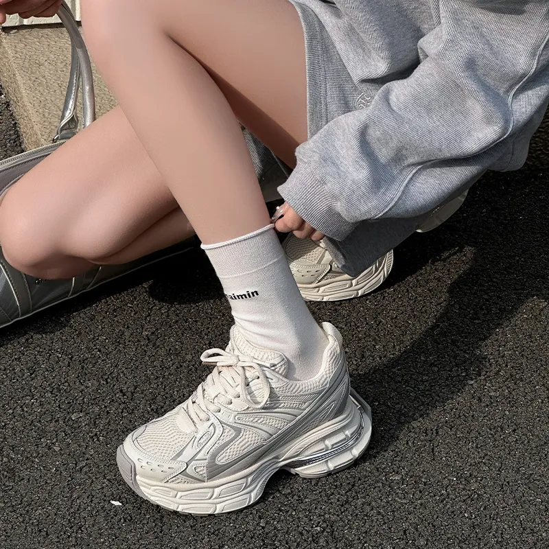 APRHE Anti Slip And Wear Resistant Height Increasing Low Top Chunky Sneakers Women's-15