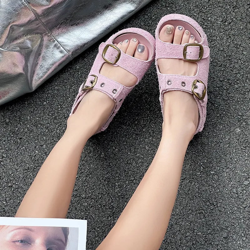 APRHE Rubber Sole Slip Resistant Abrasion Resistant Slide Slippers Women's-11