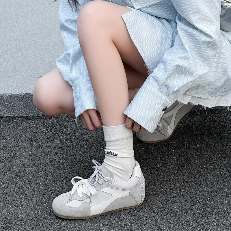 Abrasion Resistant Breathable Height Increasing Low Top Casual Shoes Women's-3