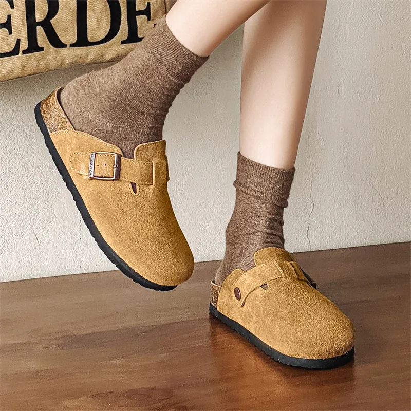 APRHE Rubber Sole Abrasion Resistant Slip Resistant Closed Toe Slippers Unisex-3