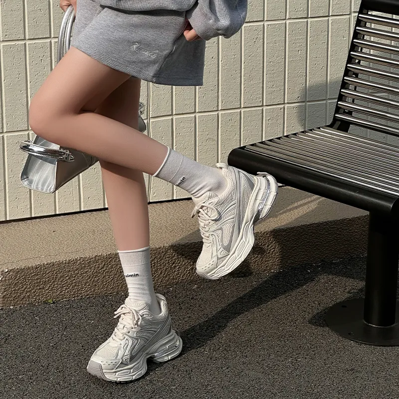 APRHE Anti Slip And Wear Resistant Height Increasing Low Top Chunky Sneakers Women's-14
