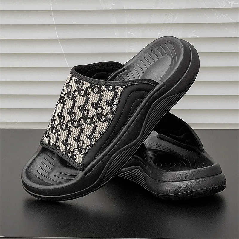 APRHE Slip Resistant Odor Resistant Abrasion Resistant Slide Slippers Men's-19