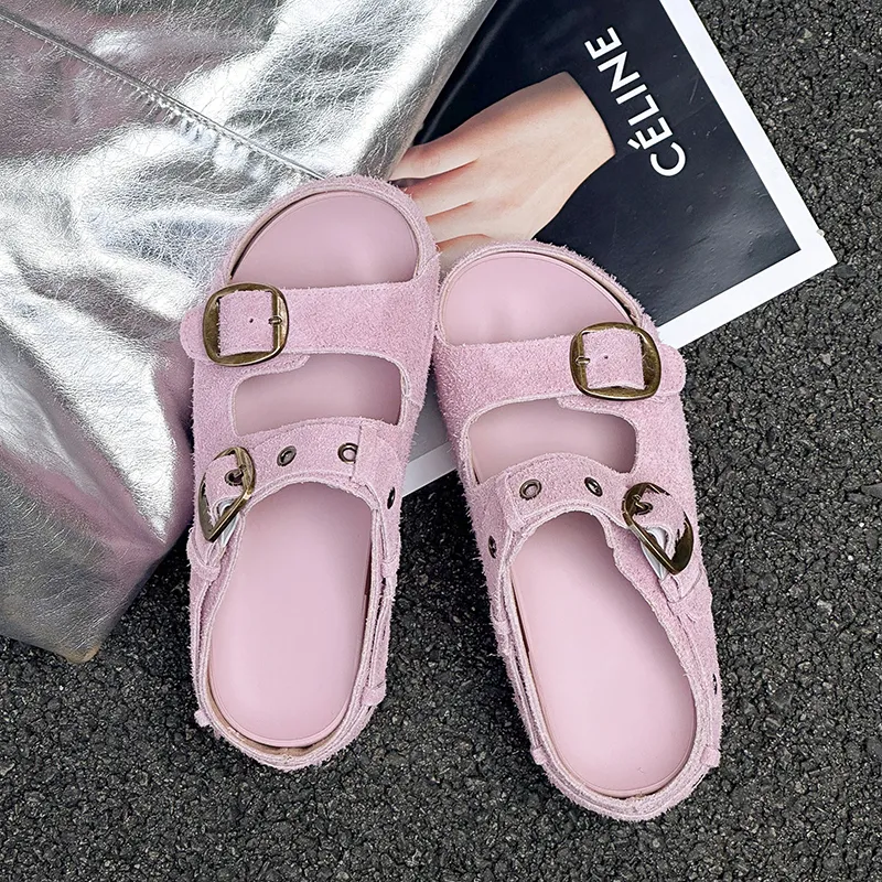 APRHE Rubber Sole Slip Resistant Abrasion Resistant Slide Slippers Women's-14