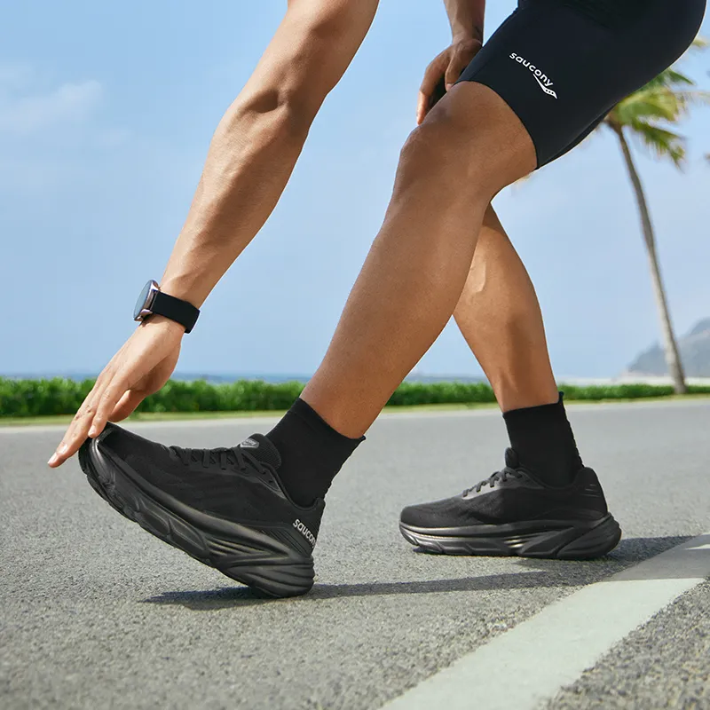 Saucony GUARD Cushioned Slip-Resistant Abrasion-Resistant Breathable Low-Top Running Shoes Unisex Black Silver-5