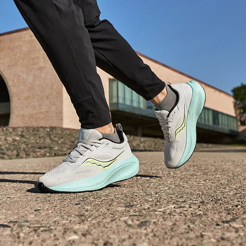 Saucony Surge 3 Cushioning Low Top Running Shoes Men's Gray Green-5