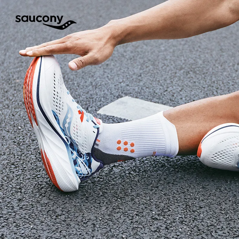 Saucony Slay 2 Coverage Low Top Carbon Plate Training Running Shoes Unisex White Blue-5