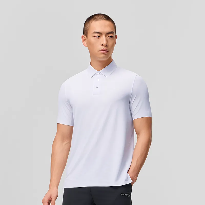 Saucony Polo Shirt Men's Pearl White-2