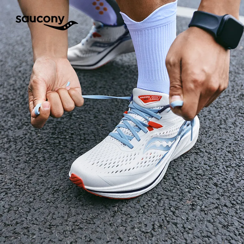 Saucony Slay 2 Coverage Low Top Carbon Plate Training Running Shoes Unisex White Blue-6